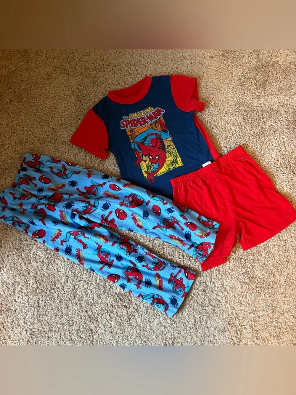 Spider-Man Kids Pajama Set - Red & Blue size 6